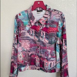 Beautiful Silky Jacket-Casino de Paris-Size Large